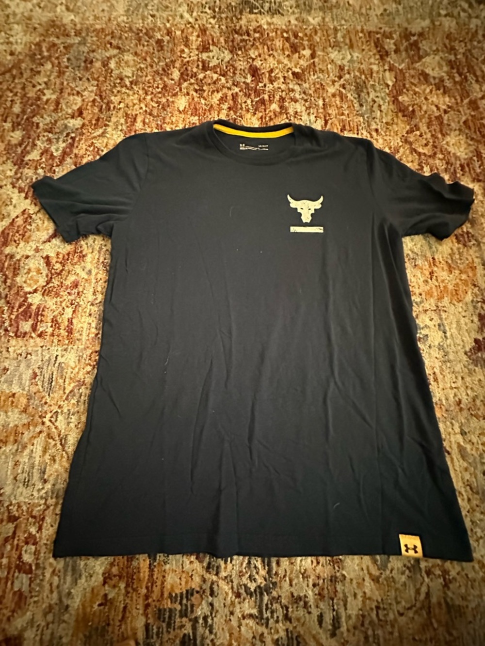 Under Armour Men’s Black T-Shirt with Yellow Bull Logo